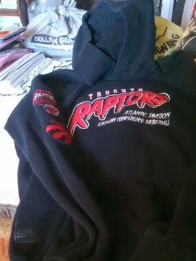 NBA Toronto Raptors Black Hoodie with Red Logo